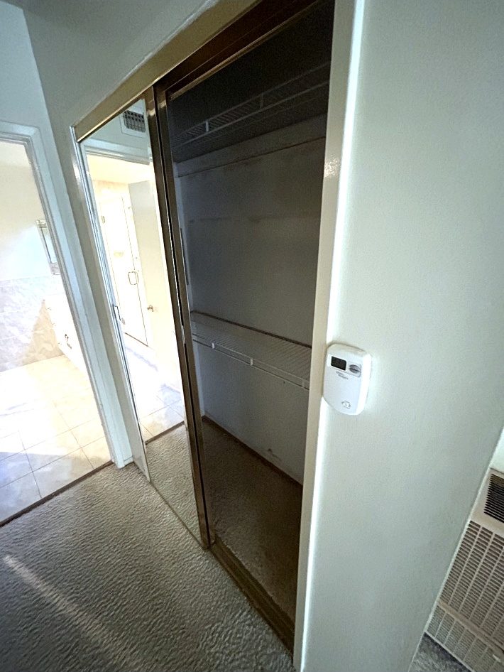 Mirrored closet cleared