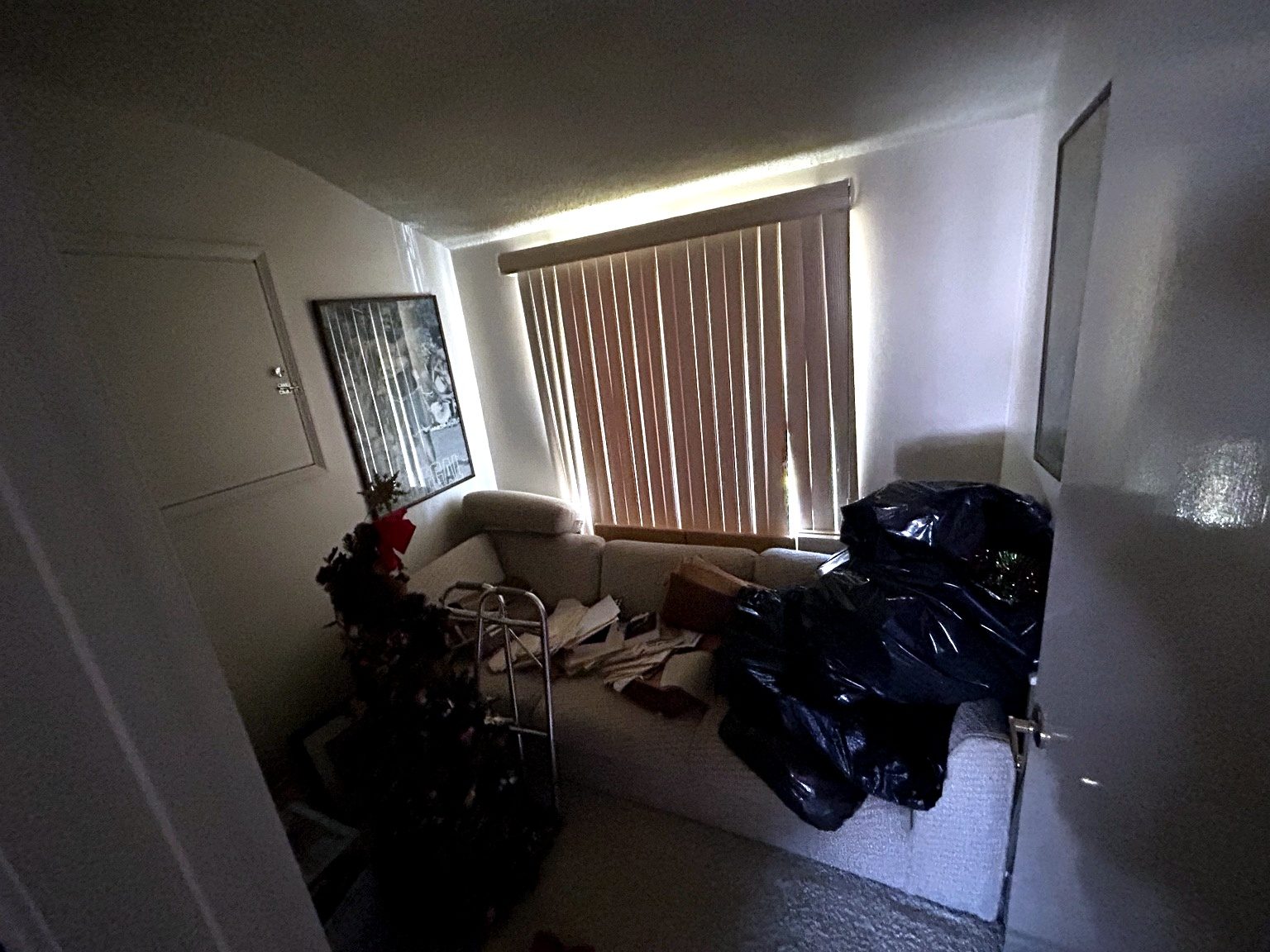 Bedroom during cleanout